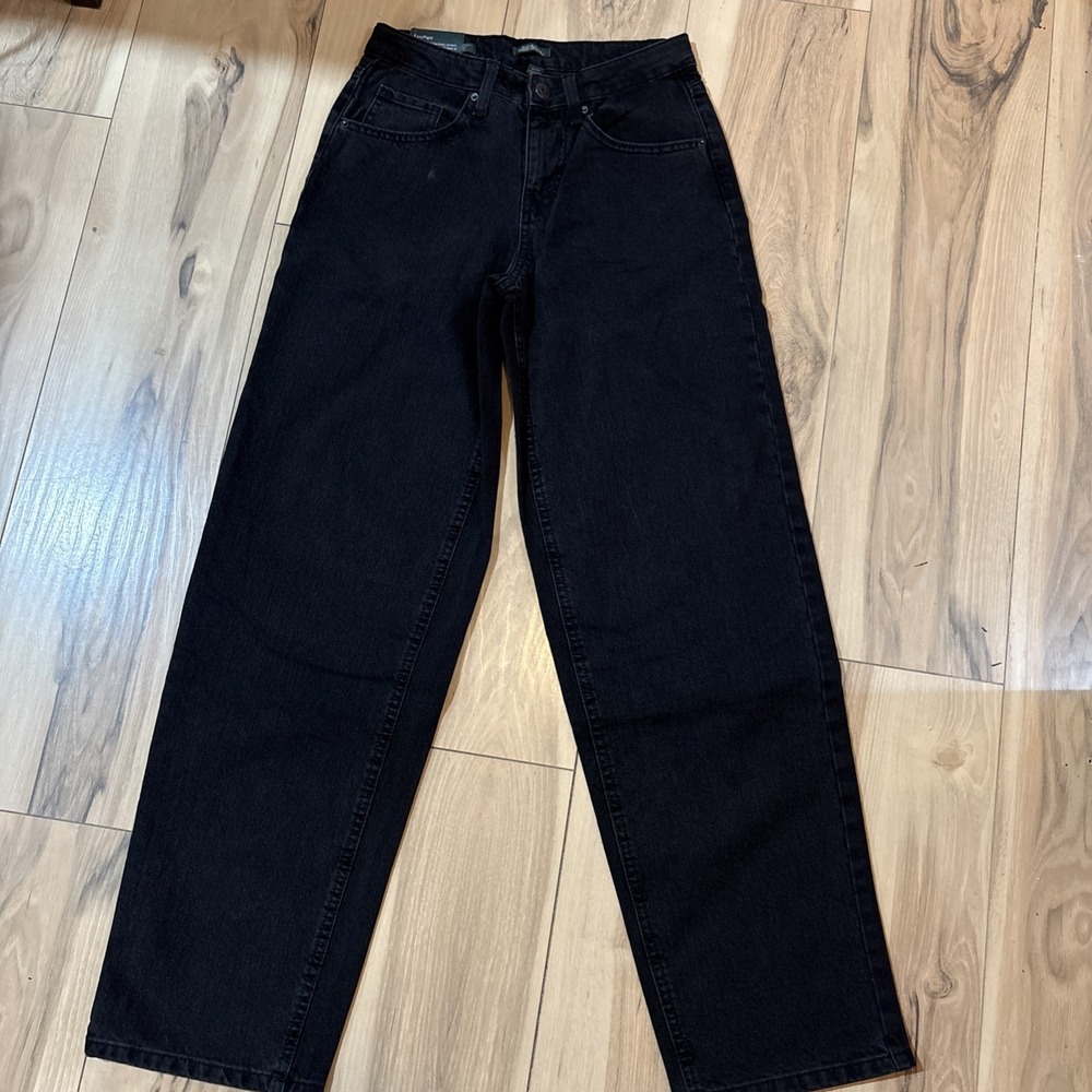 Wild Fable Womens 90s Relaxed Straight Mid-Rise Black EasyRigid Jeans 00 T1782